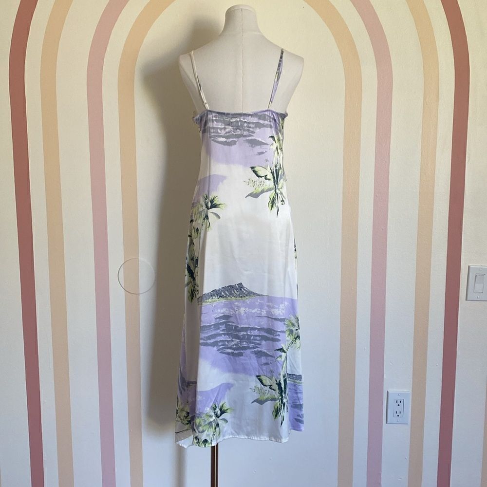 UO Kelly Surplice Midi Printed Slip Dress Size Medium - Picture 8 of 15